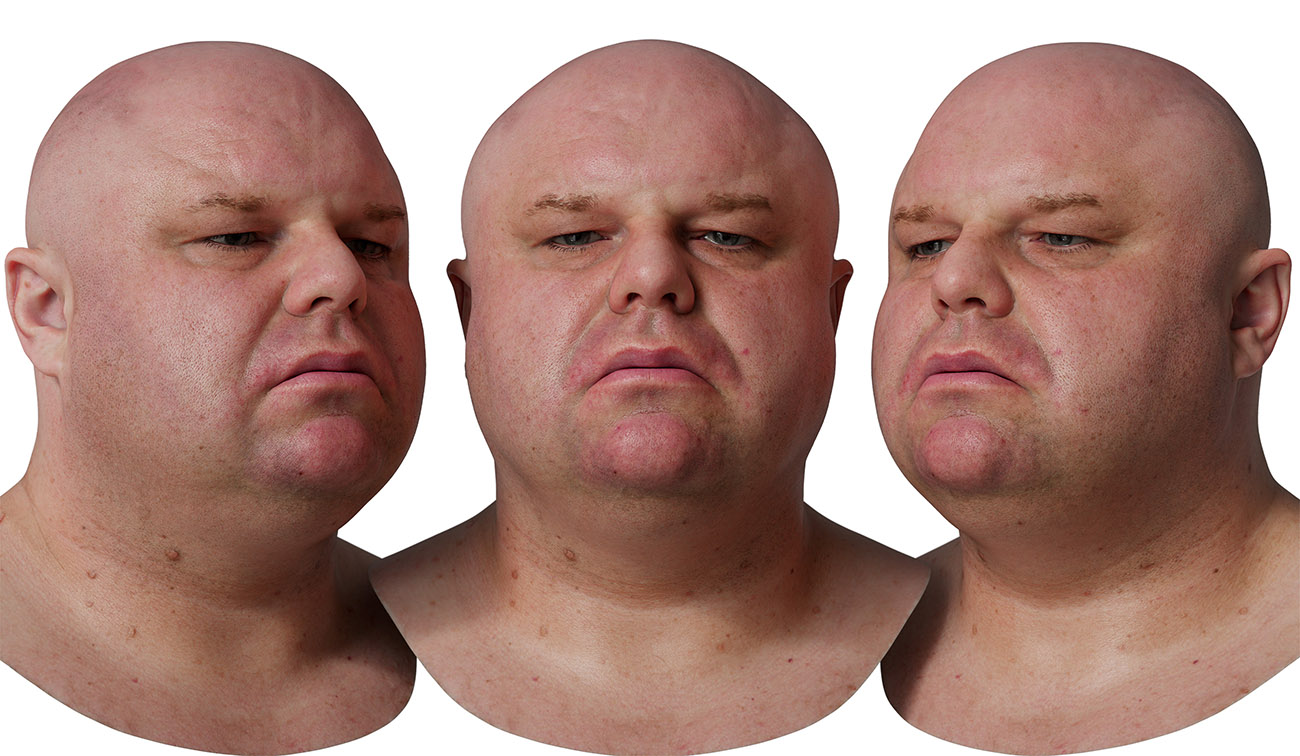 Male 3d head scan download